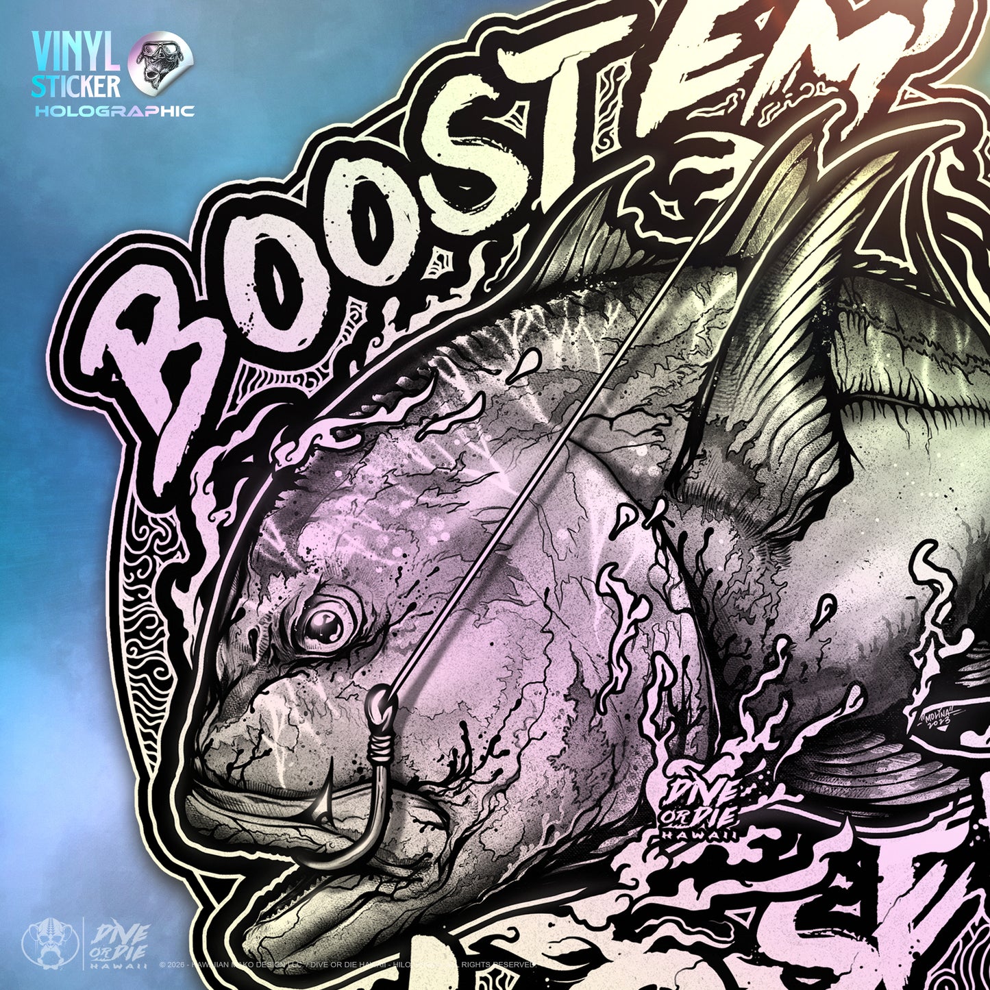 BOOST'UM - HOLOGRAPHIC - Vinyl Sticker