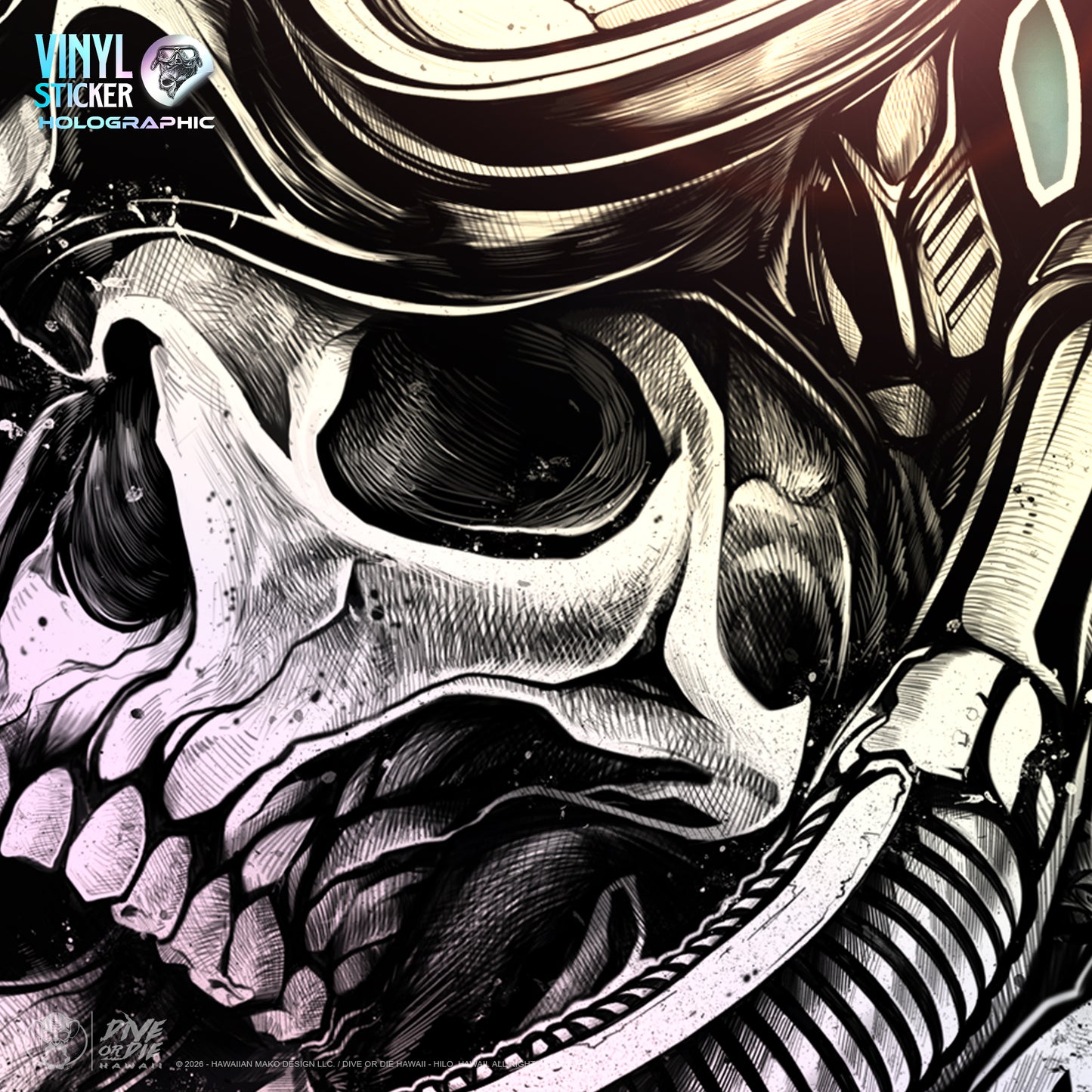 GO DEEP -HOLOGRAPHIC- Vinyl Sticker