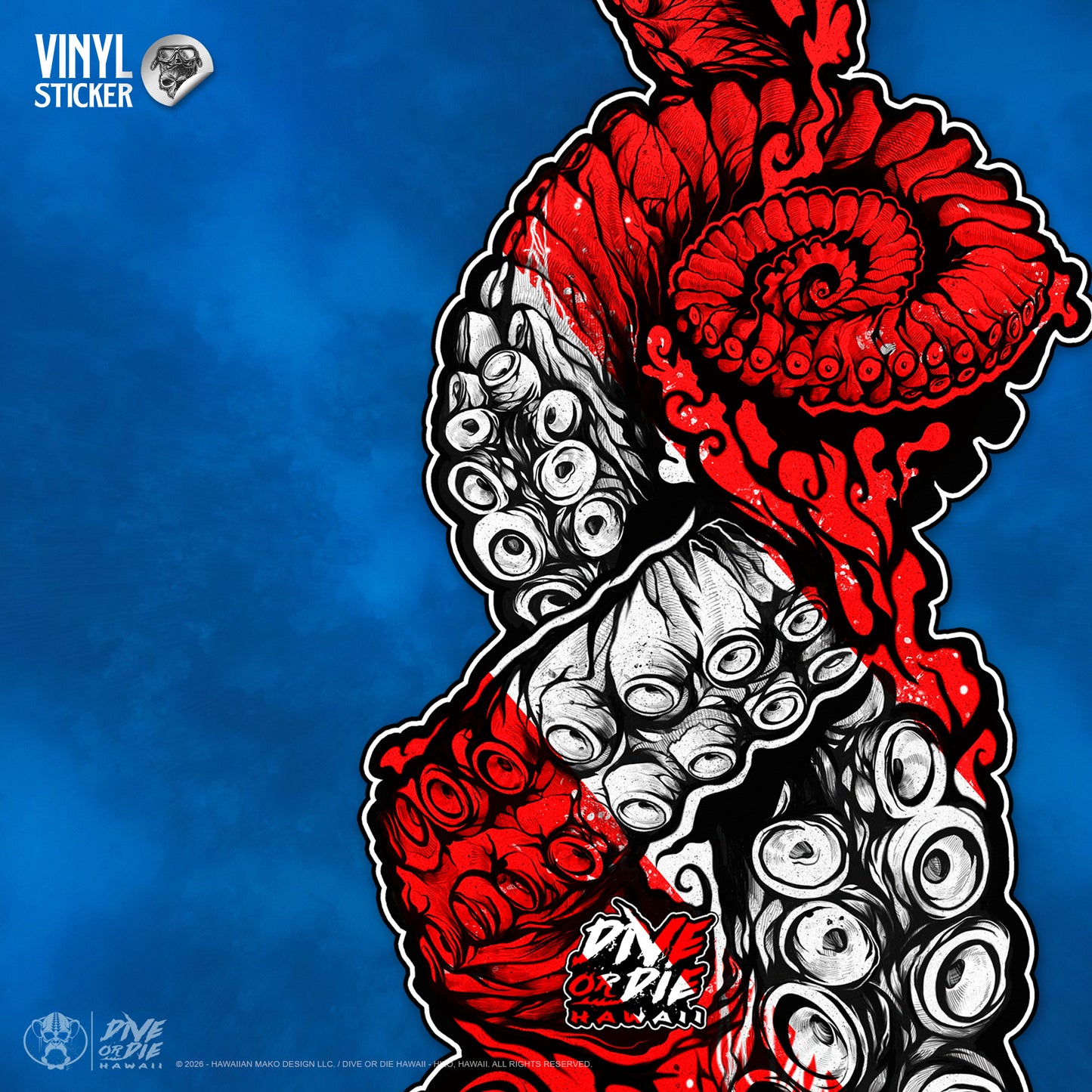 TAKO LEGS -DIVER DOWN- Vinyl Sticker