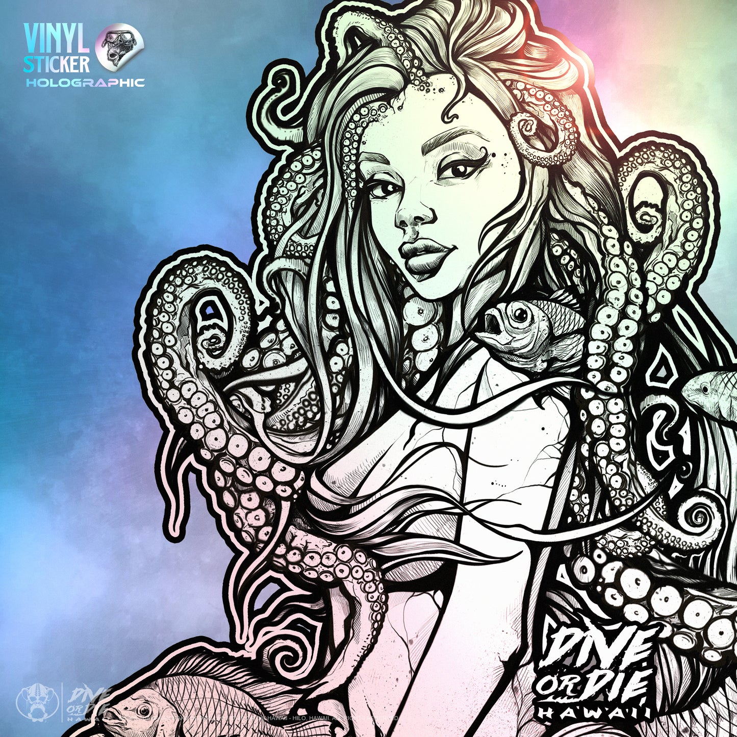 TAKO QUEEN -HOLOGRAPHIC- Vinyl Sticker