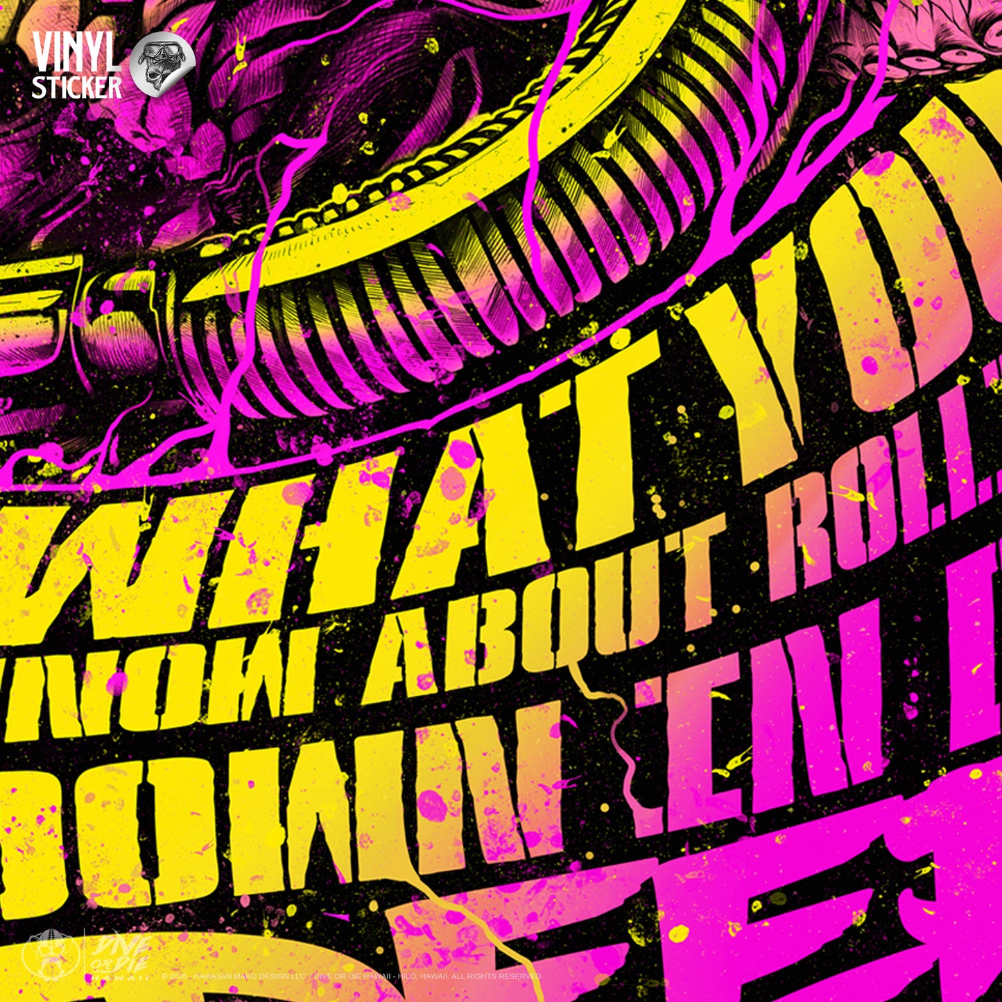 "ROLLIN' DOWN" -VIBE- Vinyl Sticker