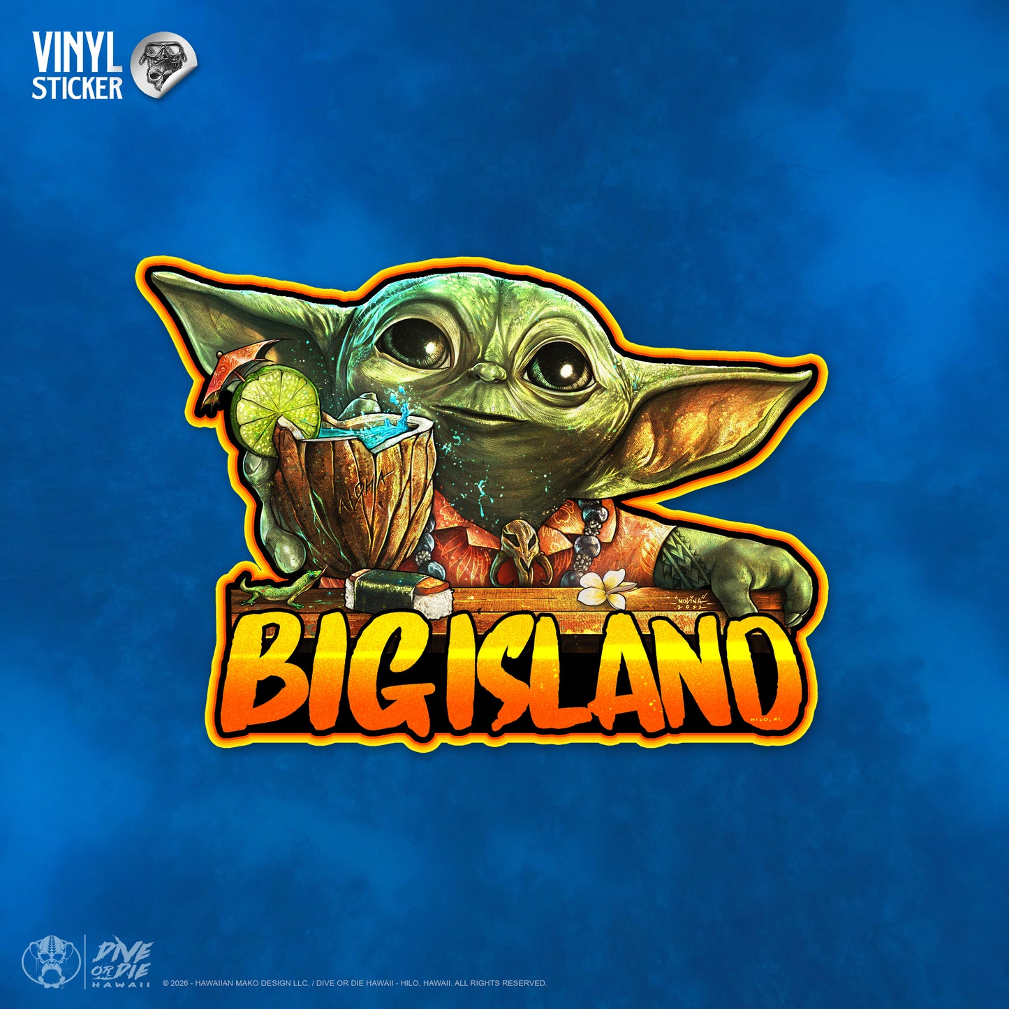 "BIG ISLAND GROGU"- Vinyl Sticker