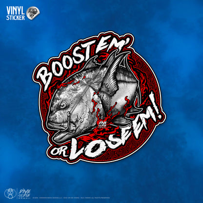 "BOOST'UM" (RED) - Vinyl Sticker