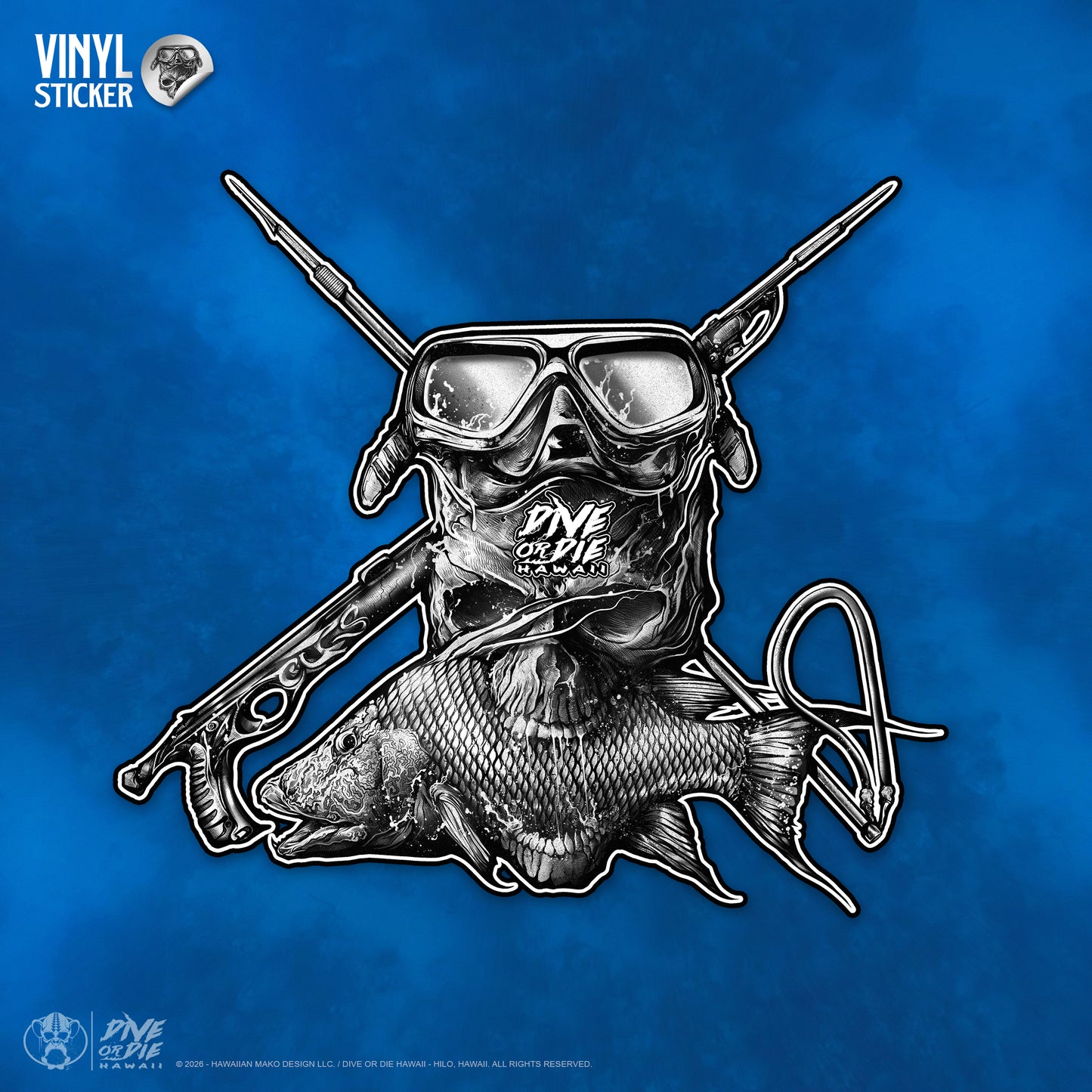 "HOG SKULL" (CJS) - Vinyl Sticker