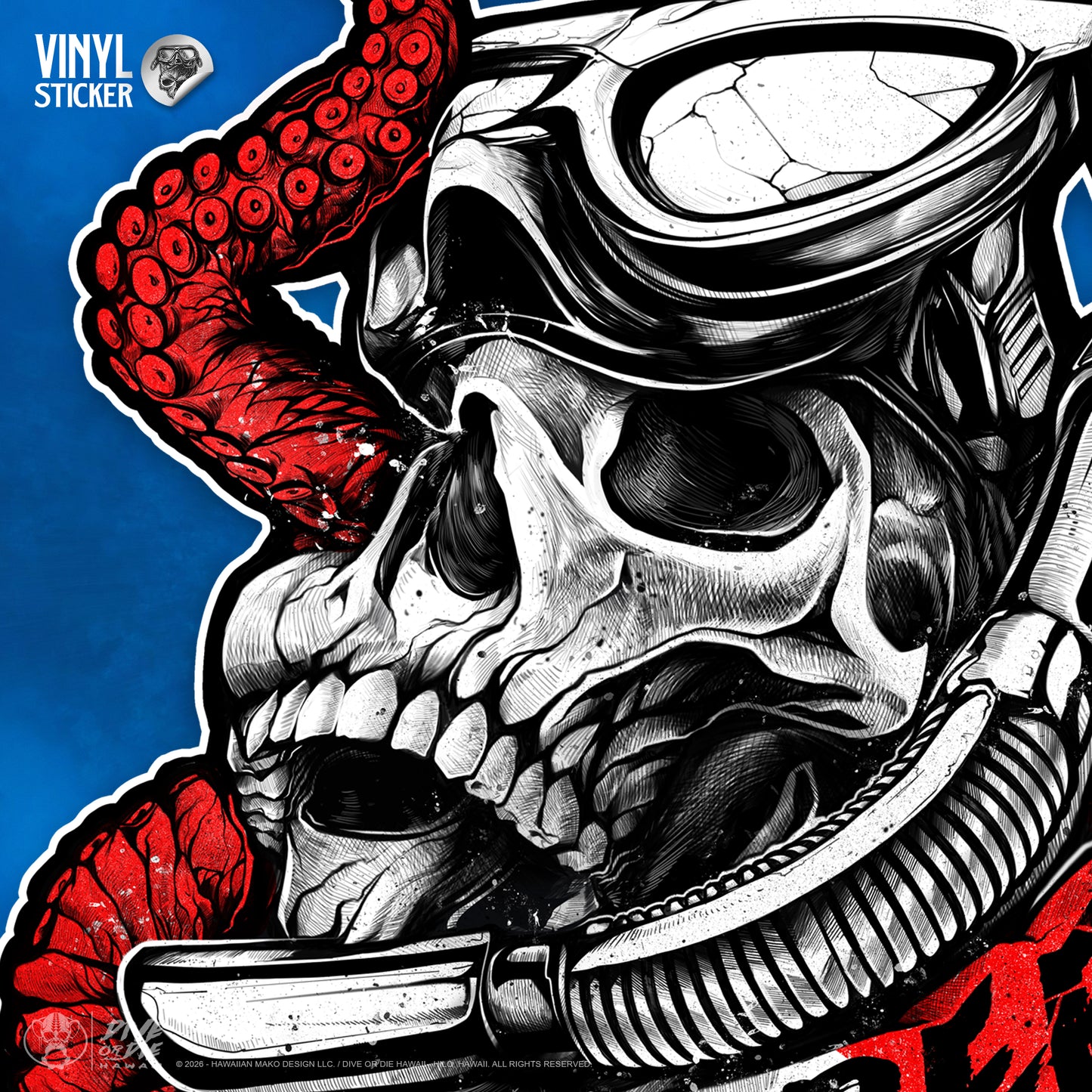 "GO DEEP OR GO HOME" -DIVER- Vinyl Sticker