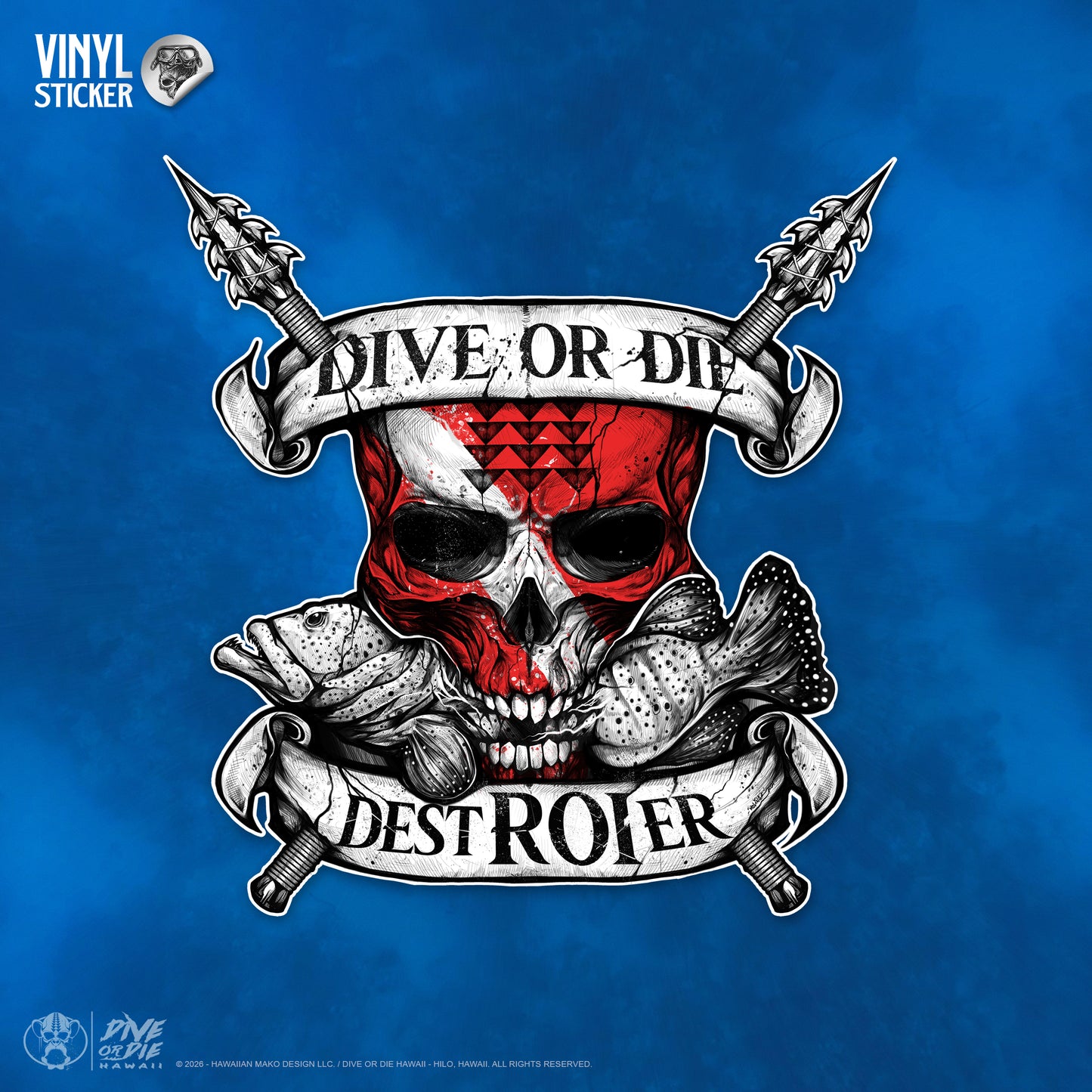 DEST-"ROI"-ER- Vinyl Sticker (Diver)