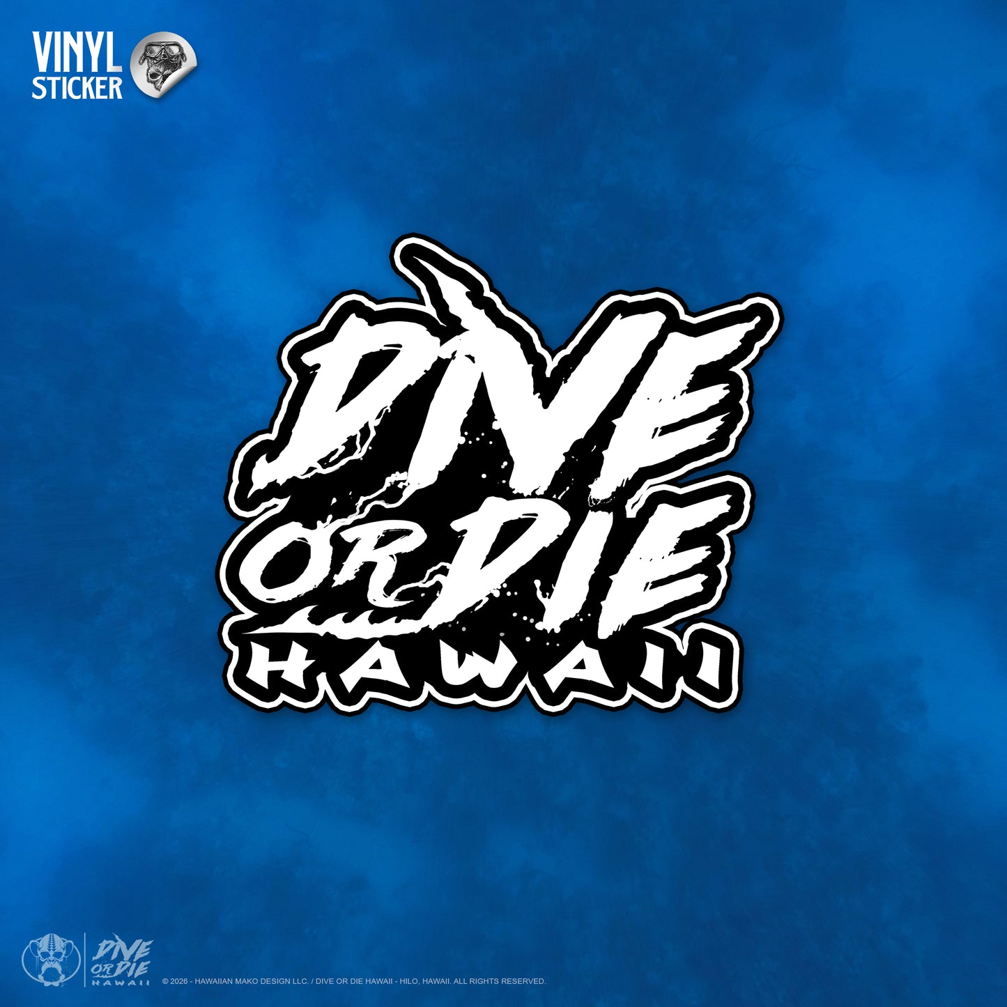 DIVE OR DIE LOGO - Vinyl Sticker