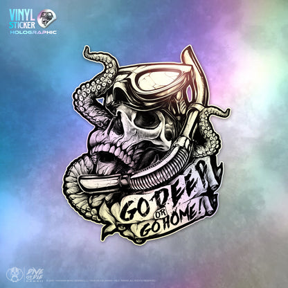 GO DEEP -HOLOGRAPHIC- Vinyl Sticker