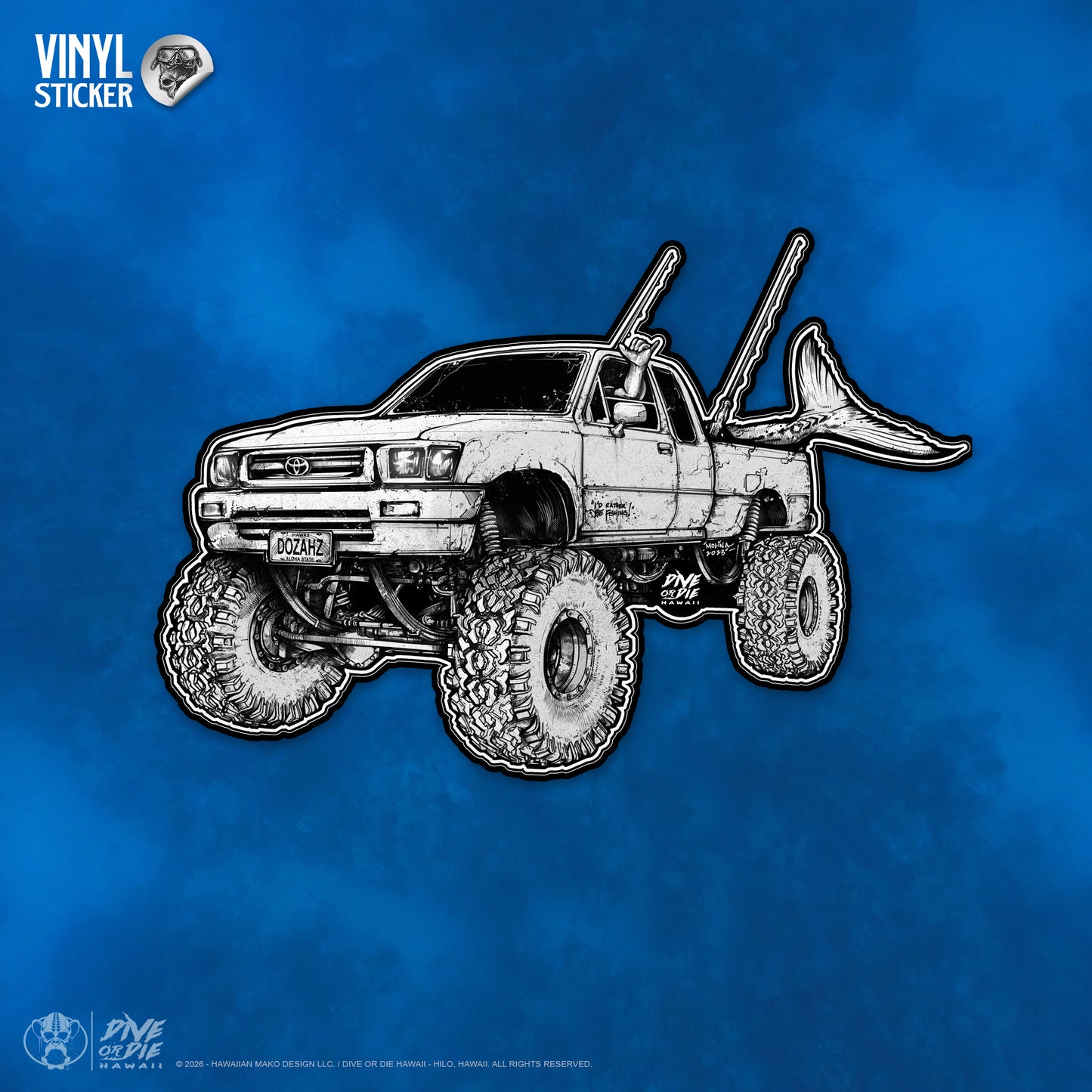 "GONE FISHING" - Vinyl Sticker
