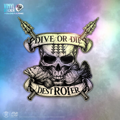 DEST-"ROI"-ER- -HOLOGRAPHIC- Vinyl Sticker