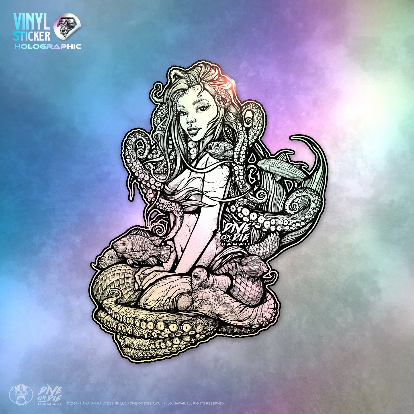 TAKO QUEEN -HOLOGRAPHIC- Vinyl Sticker