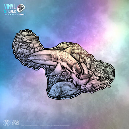 SHADOWS OF MAUI -HOLOGRAPHIC- Vinyl Sticker