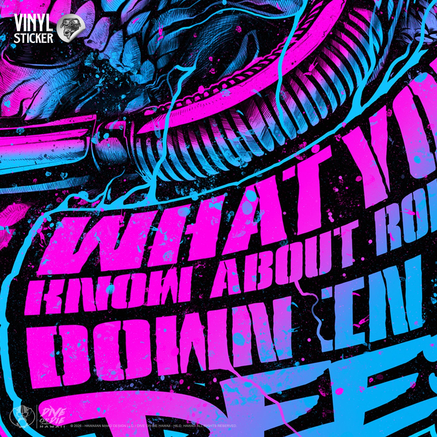 "ROLLIN' DOWN" -CHILL- Vinyl Sticker"